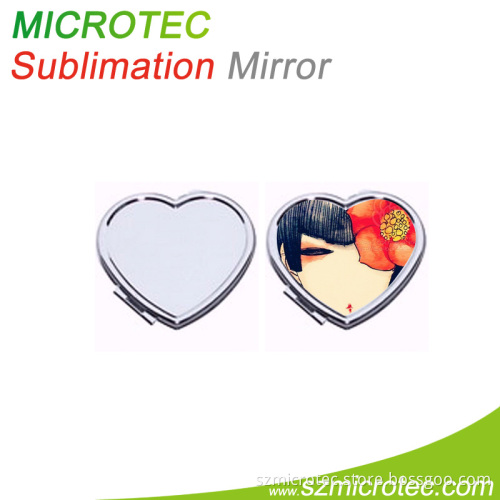 Sublimation Compact Mirror - Heart Shape